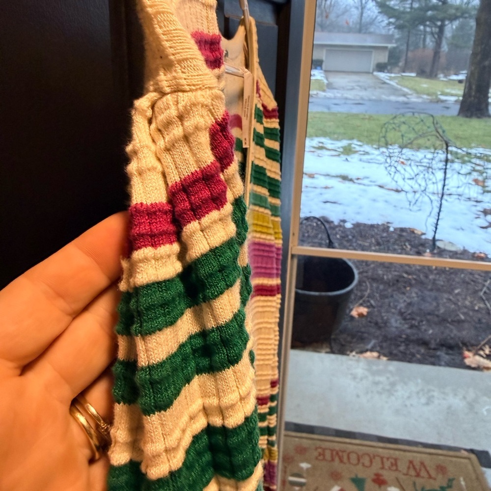 Free People Cream Stripe Knit Sweater - Picture 6 of 7